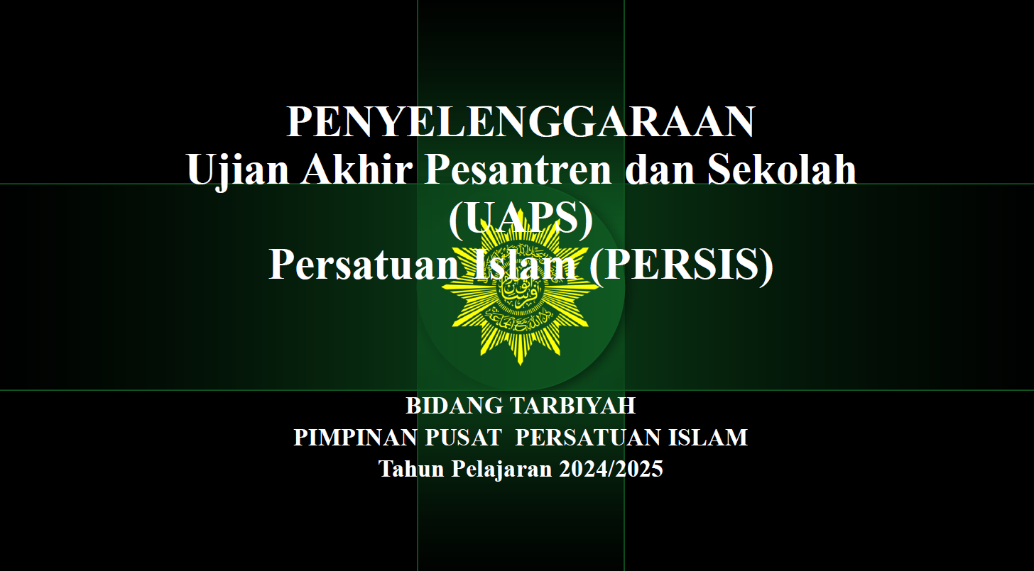 Jadwal Pelaksaaan UAPS Mu'allimien dan Tsanawiyah TP. 2024/2025 Jadwal Pelaksaaan UAPS Mu'allimien dan Tsanawiyah TP. 2024/2025