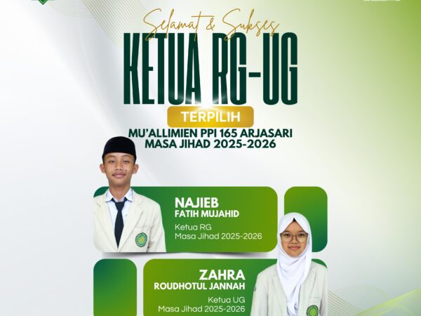 Musyta XIX: Najieb dan Zahra Terpilih sebagai Ketua RG-UG Masa Jihad 2025–2026!